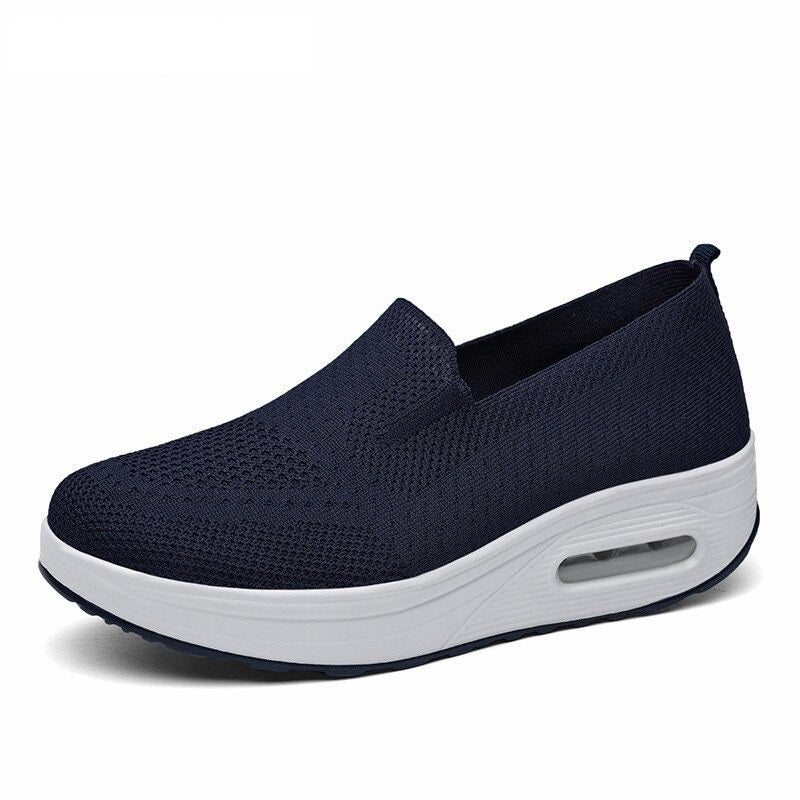 Women's Mesh Platform Shoes - Loafers