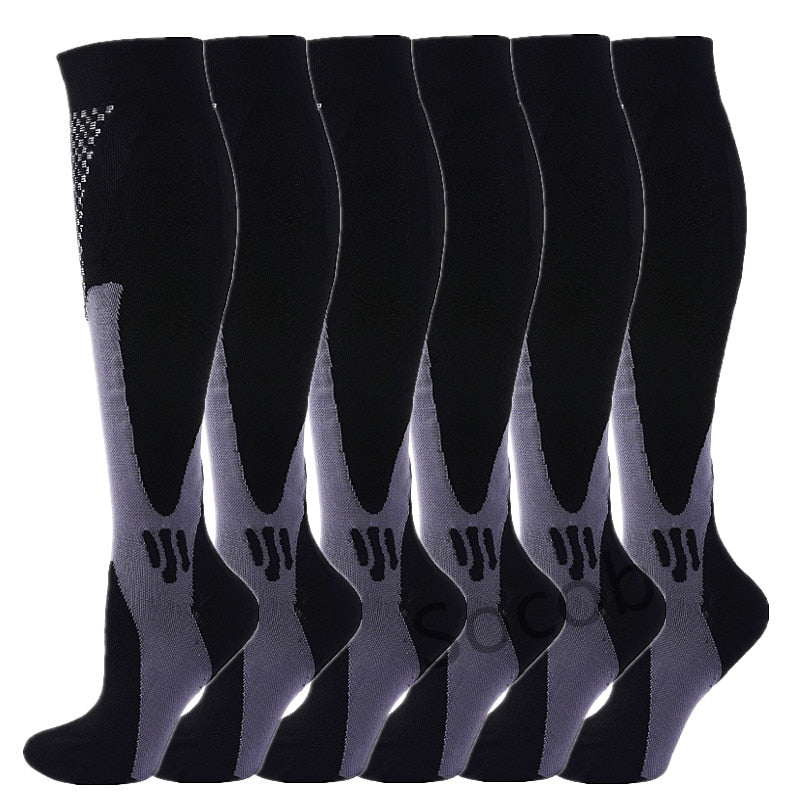 Compression Socks 20-30mmHg for Men and Women Running Support Socks, 3/6/7 Pairs
