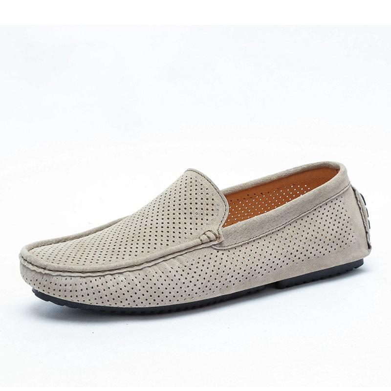 Men's Loafers - Genuine Leather, Breathable, Suede Moccasins - M4