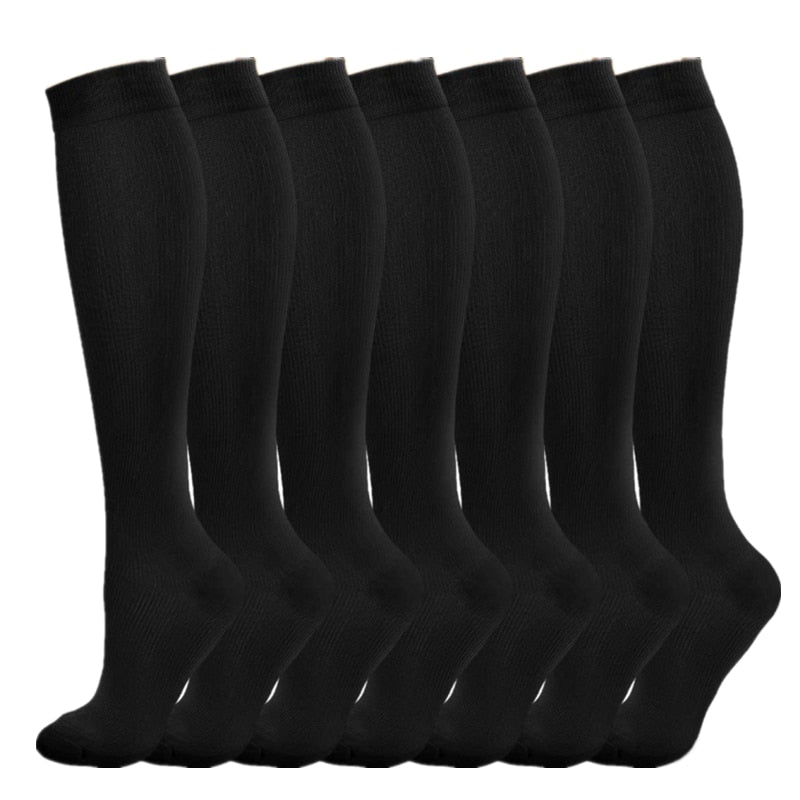 Compression Socks 20-30mmHg for Men and Women Running Support Socks, 3/6/7 Pairs