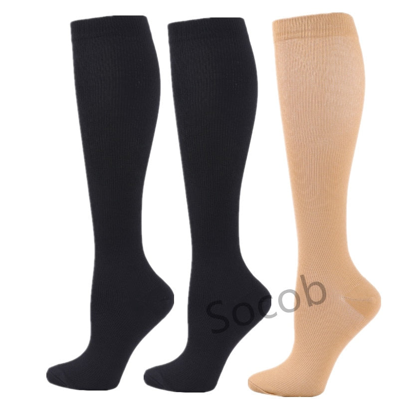 Compression Socks 20-30mmHg for Men and Women Running Support Socks, 3/6/7 Pairs