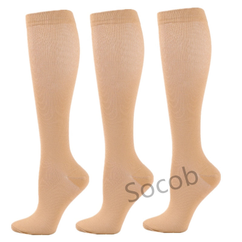 Compression Socks 20-30mmHg for Men and Women Running Support Socks, 3/6/7 Pairs