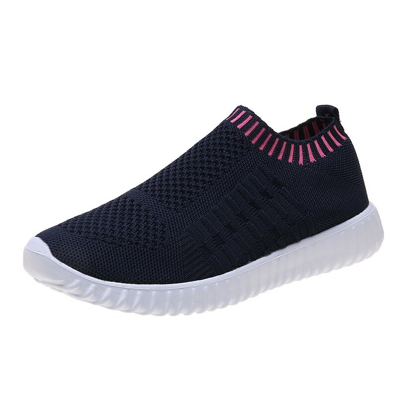 Women's Summer Slip On Sock Sneakers - Breathable, Walking, Flat, Gym Trainers