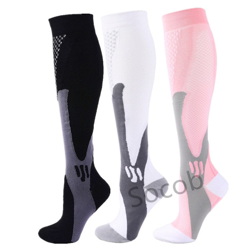 Compression Socks 20-30mmHg for Men and Women Running Support Socks, 3/6/7 Pairs
