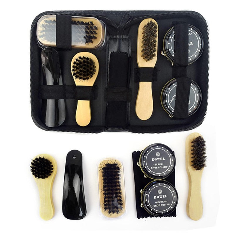 Portable Pro Shoe Care Kit for Leather Shoes