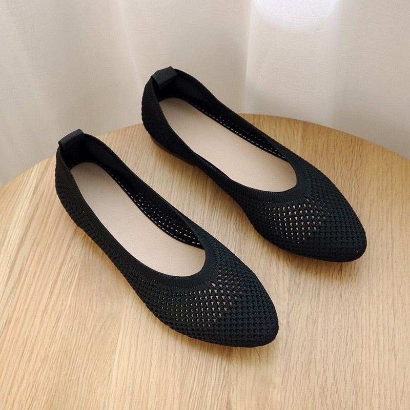 Women Casual Soft Breathable Mesh Flat Shoes