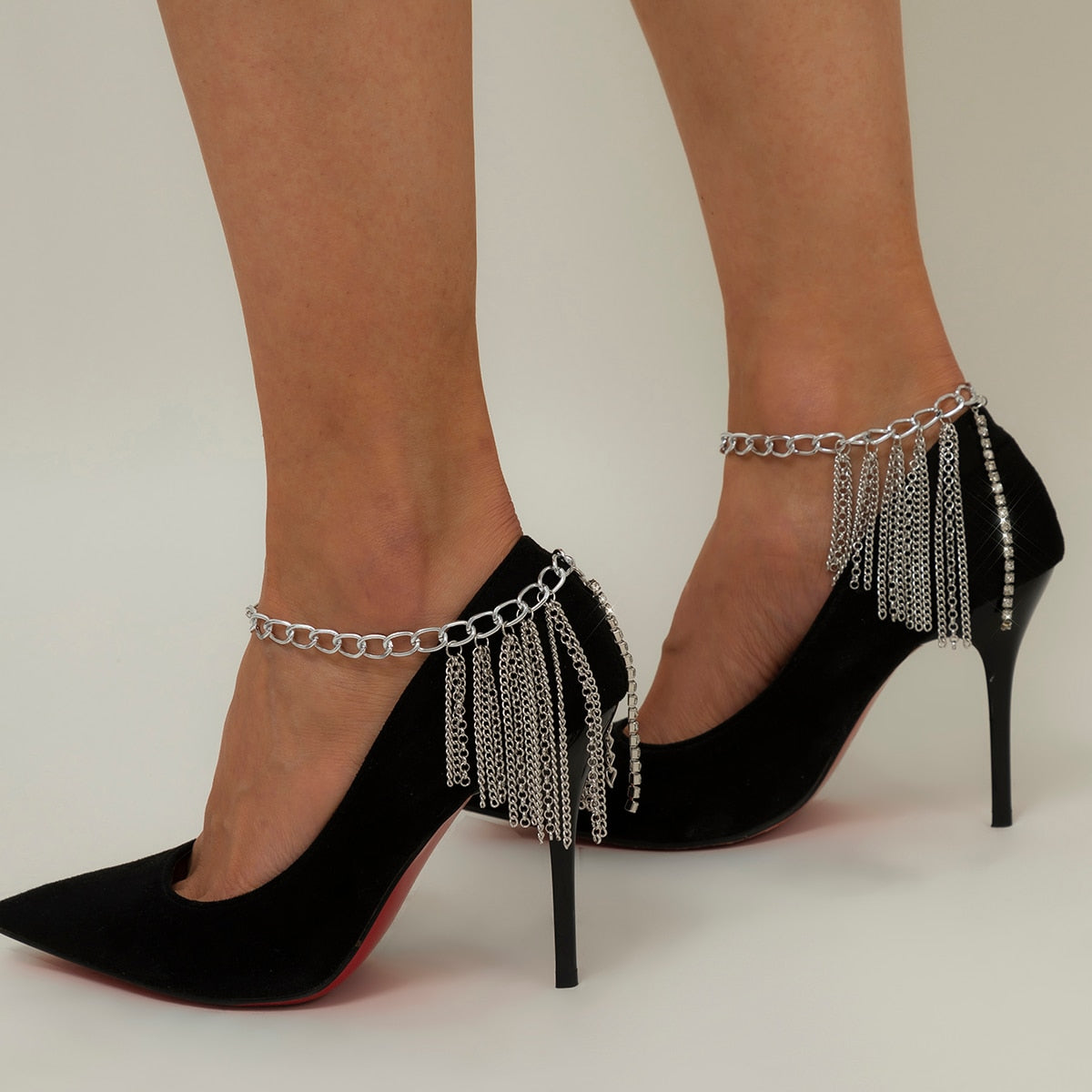 Multilayer Chain Ankle Bracelets High Heel Accessories