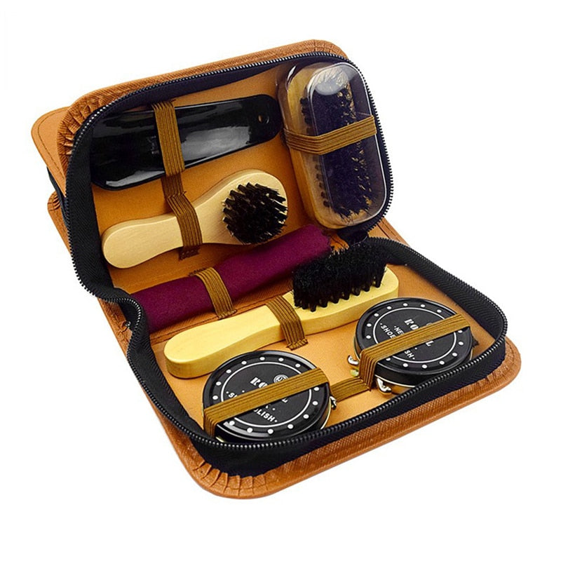 Portable Pro Shoe Care Kit for Leather Shoes
