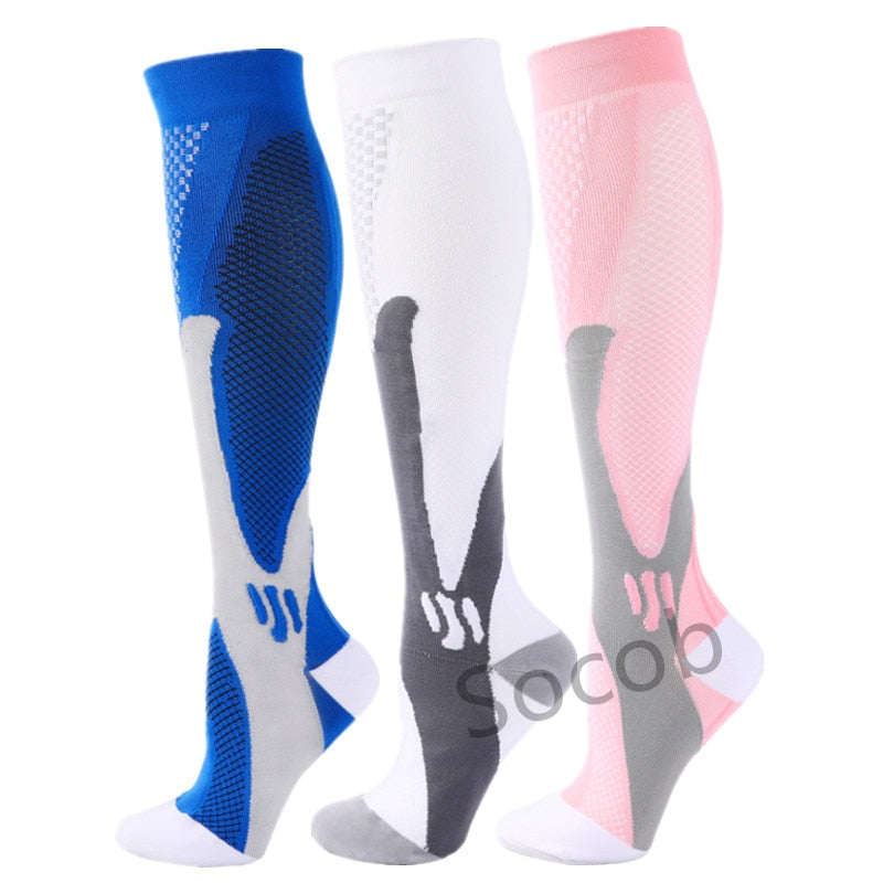 Compression Socks 20-30mmHg for Men and Women Running Support Socks, 3/6/7 Pairs