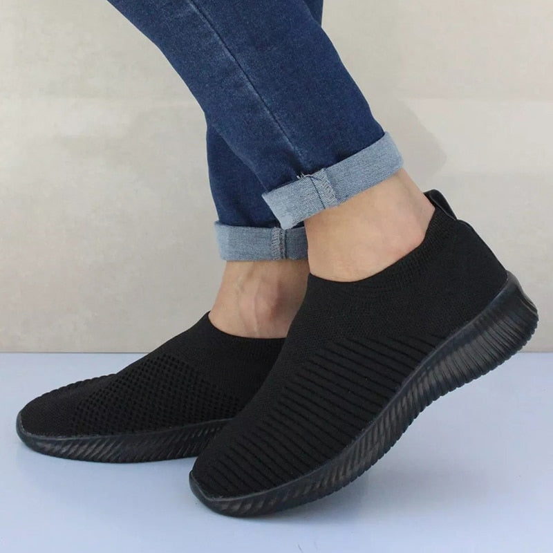 Women Knitted Socks Slip On Shoes