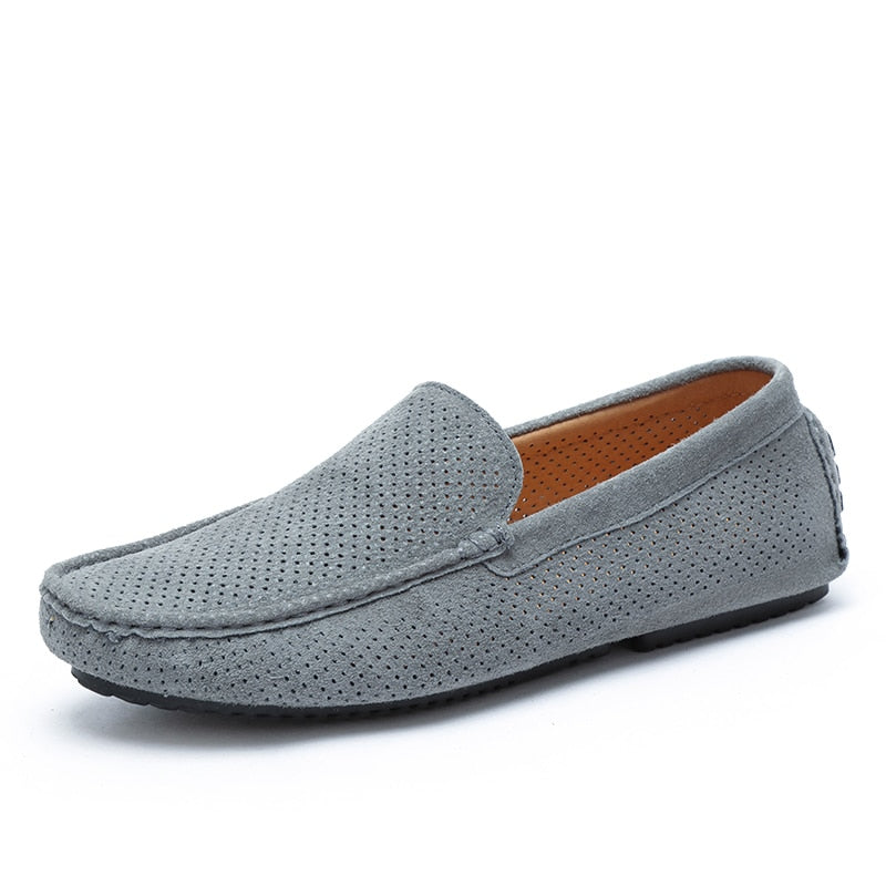 Men's Loafers - Genuine Leather, Breathable, Suede Moccasins - M4