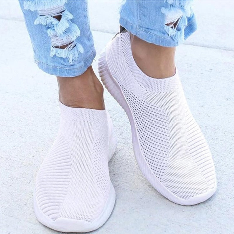 Women Knitted Socks Slip On Shoes