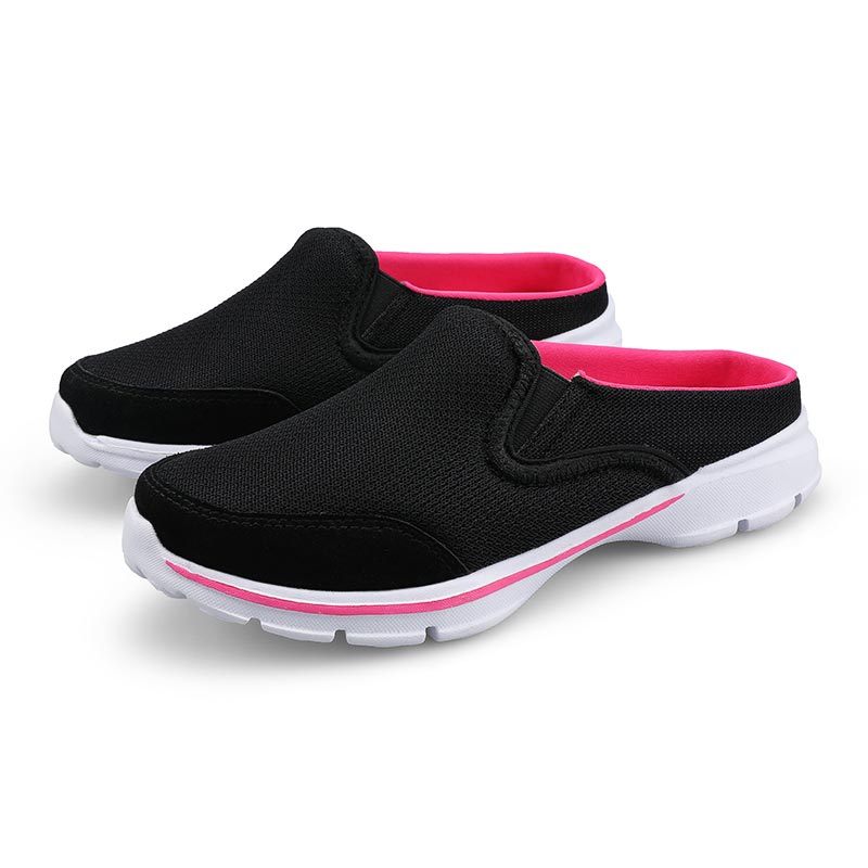 Women Mesh Half-Sneakers - Lightweight Slip-on