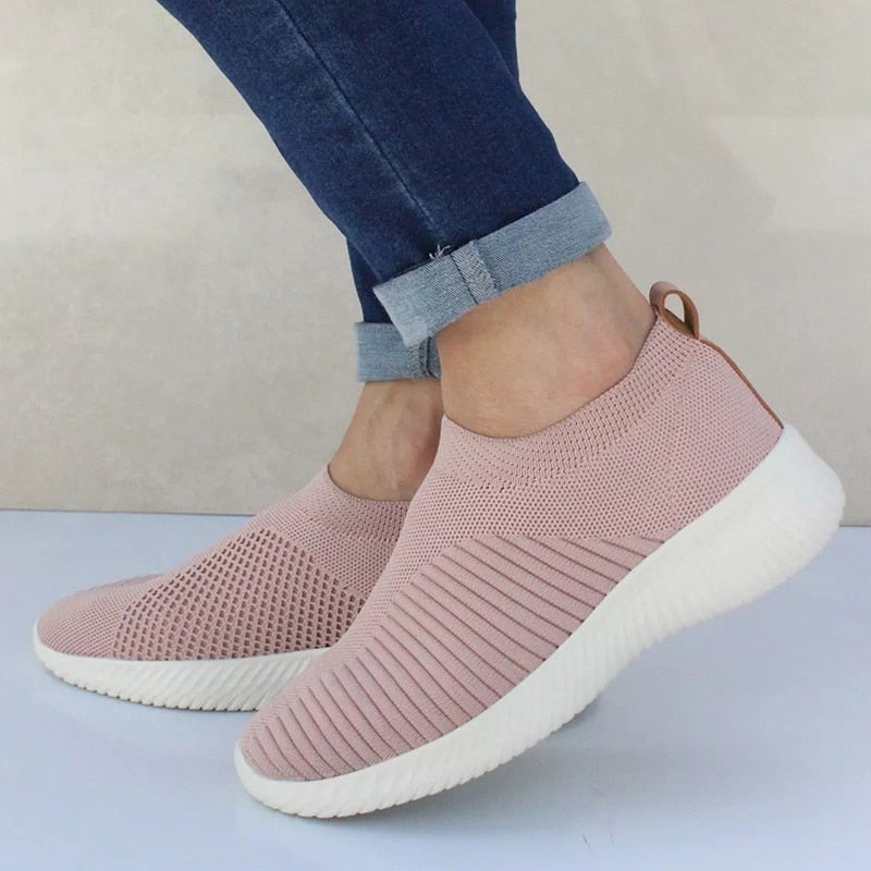 Women Knitted Socks Slip On Shoes