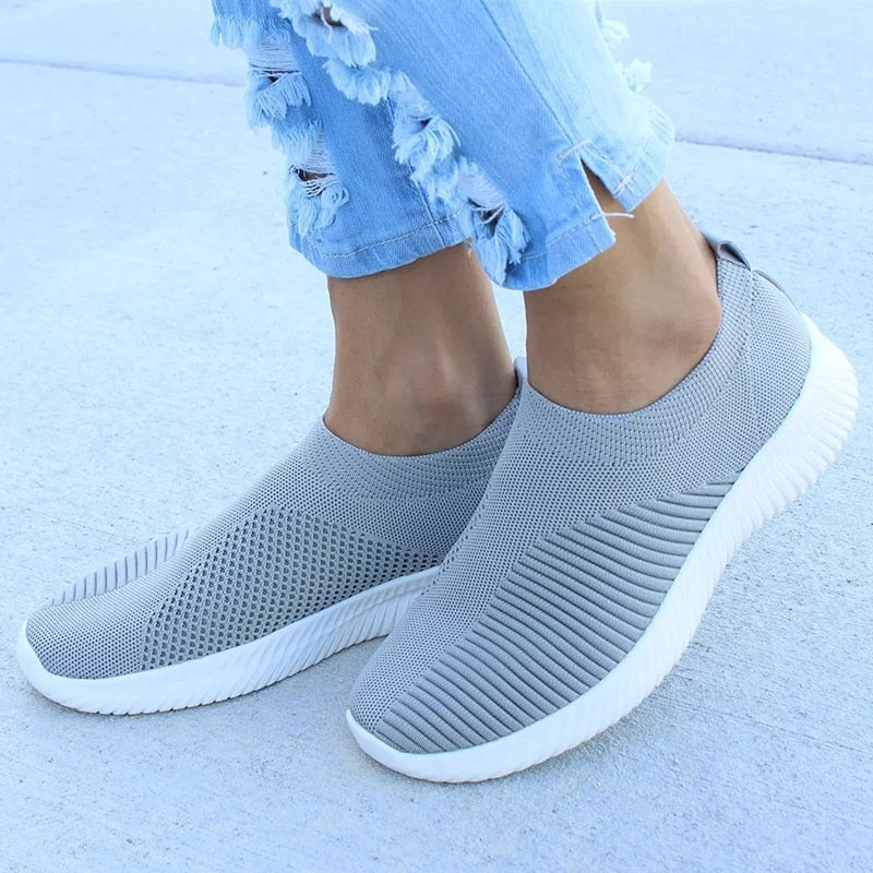 Women Knitted Socks Slip On Shoes