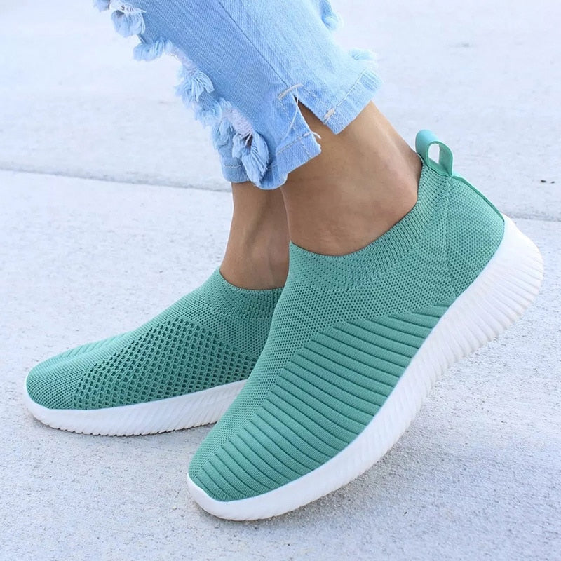 Women Knitted Socks Slip On Shoes