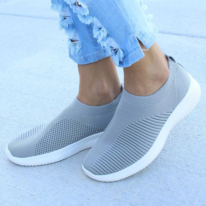 Women Knitted Socks Slip On Shoes