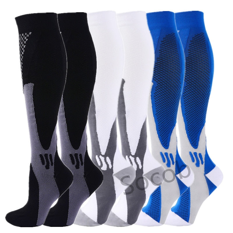 Compression Socks 20-30mmHg for Men and Women Running Support Socks, 3/6/7 Pairs