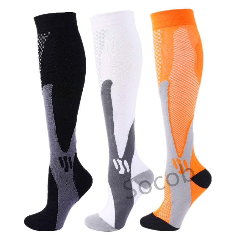 Compression Socks 20-30mmHg for Men and Women Running Support Socks, 3/6/7 Pairs