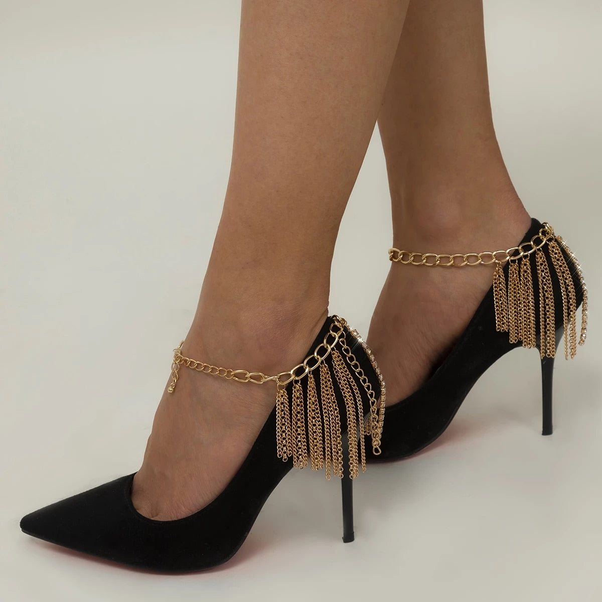 Multilayer Chain Ankle Bracelets High Heel Accessories