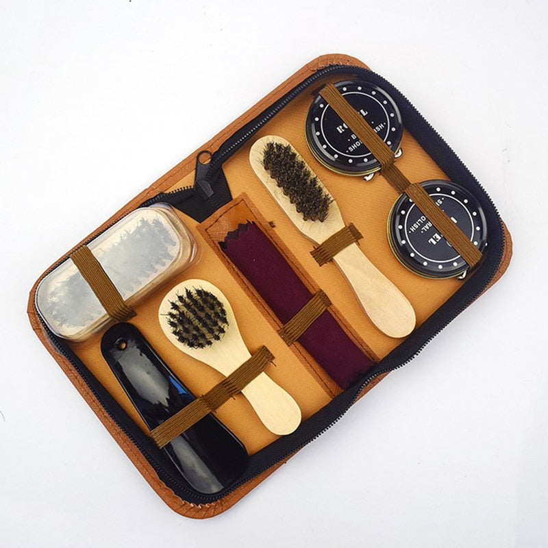 Portable Pro Shoe Care Kit for Leather Shoes