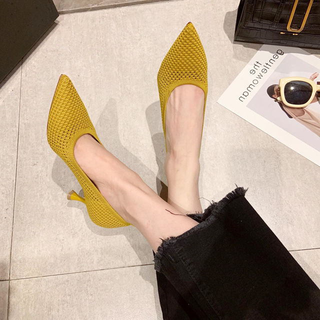 Woven Mesh Breathable Women's Pumps