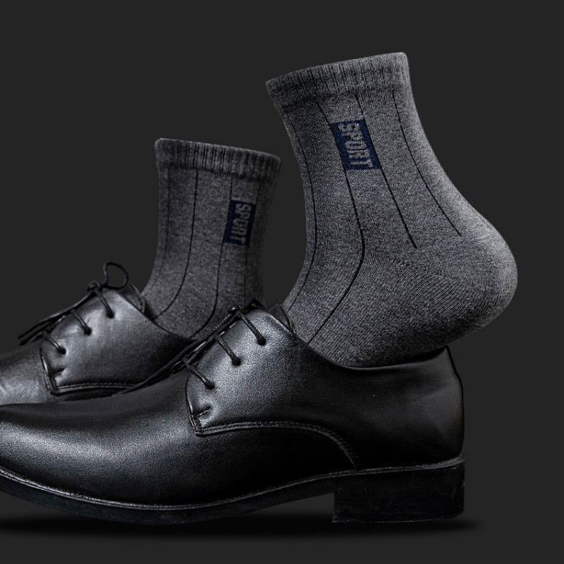 5 Pairs Men's Sport Socks Set, Cotton Breathable Absorbent Socks Pack