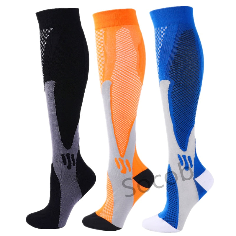 Compression Socks 20-30mmHg for Men and Women Running Support Socks, 3/6/7 Pairs