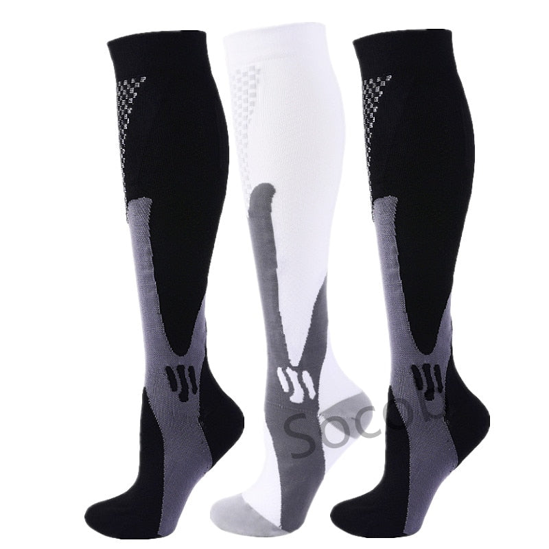 Compression Socks 20-30mmHg for Men and Women Running Support Socks, 3/6/7 Pairs