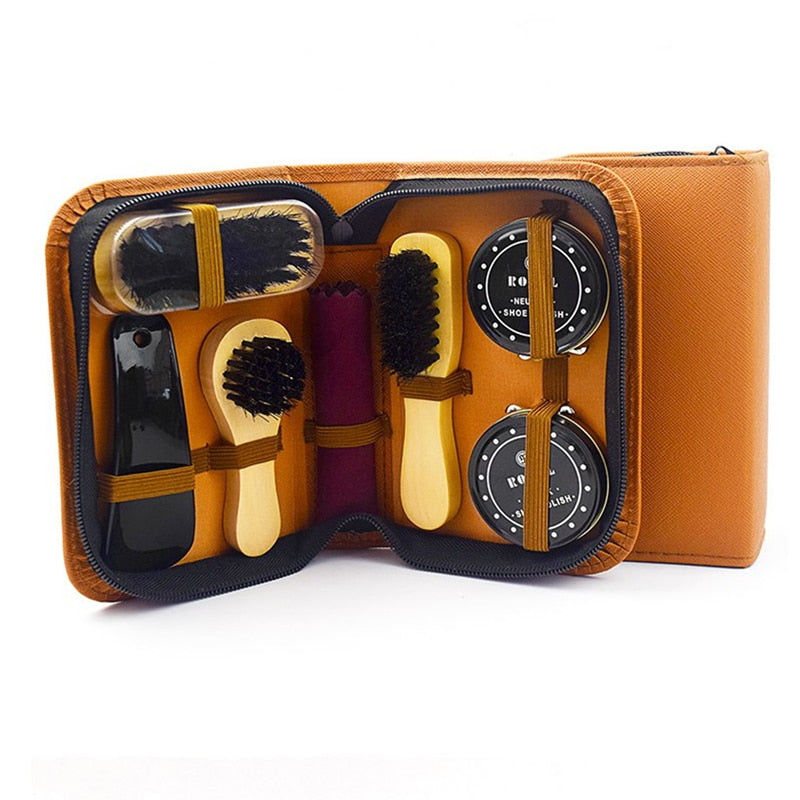 Portable Pro Shoe Care Kit for Leather Shoes