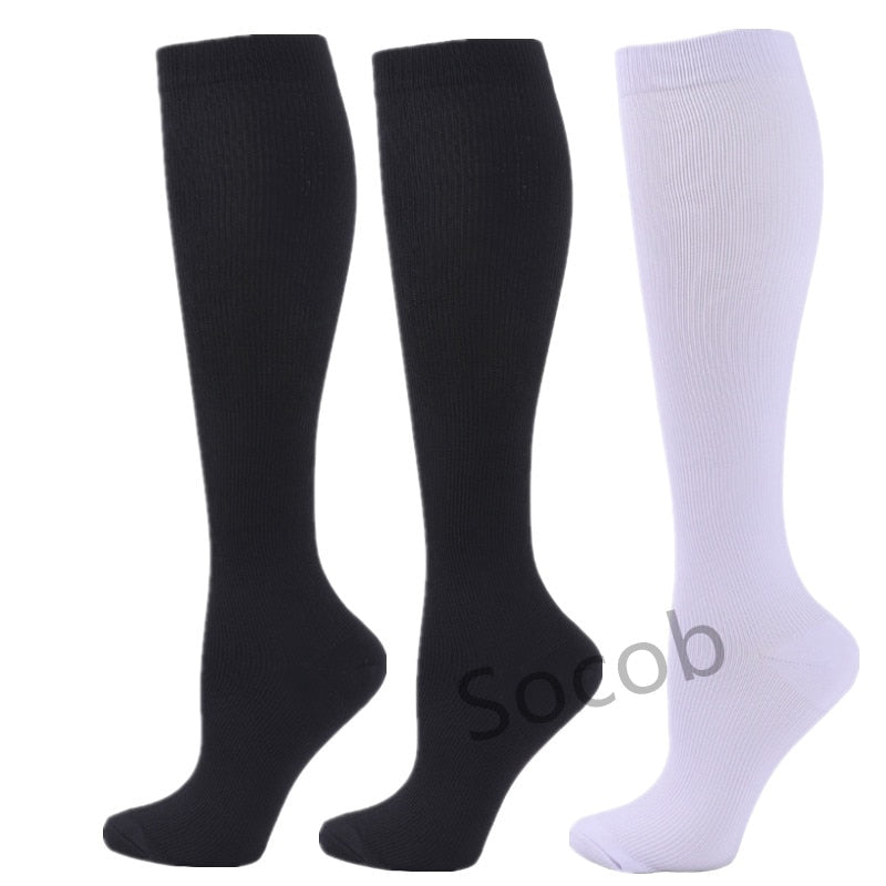 Compression Socks 20-30mmHg for Men and Women Running Support Socks, 3/6/7 Pairs