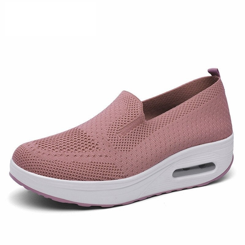 Women's Mesh Platform Shoes - Loafers