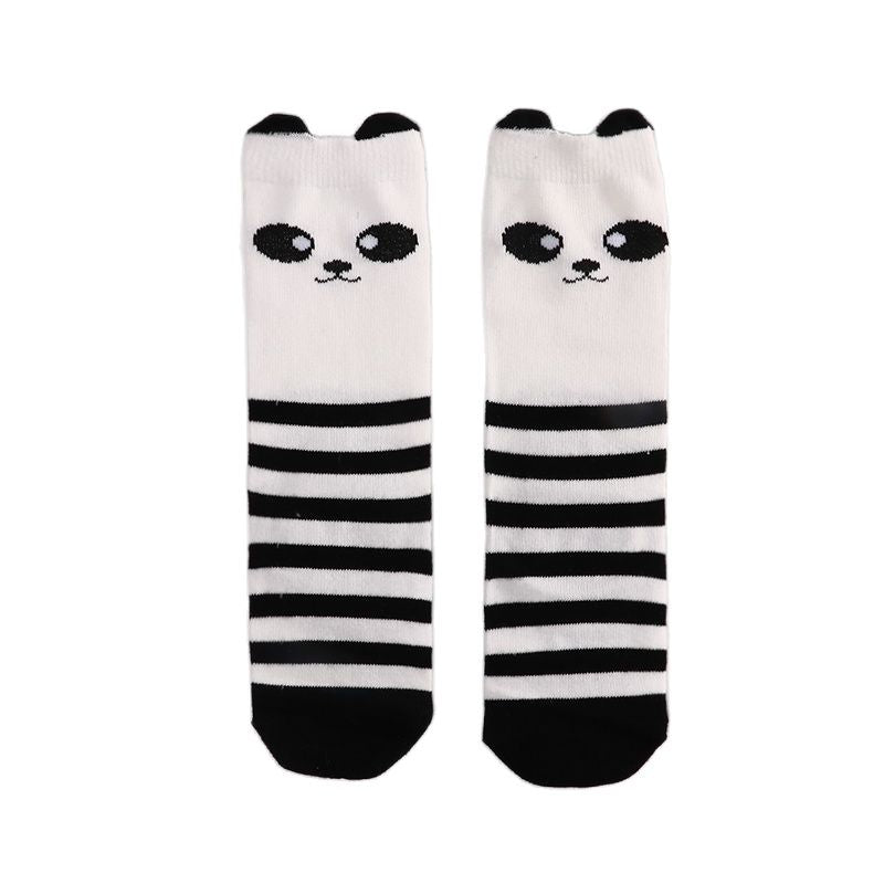 Children Leg Warmer Knee High Cotton Socks With Flower Ruffle Design