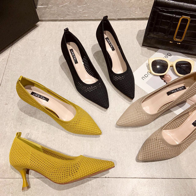 Woven Mesh Breathable Women's Pumps