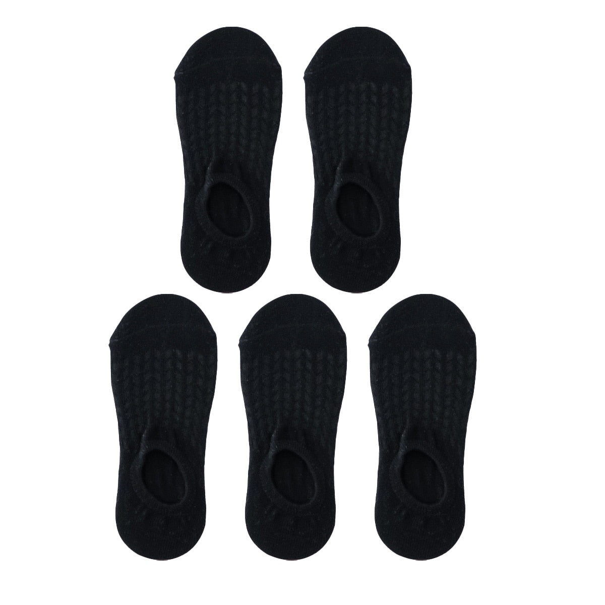 5 Pairs Women Non-Slip Invisible Cotton Sports Boat Socks, Ankle Low Invisible No Show Socks