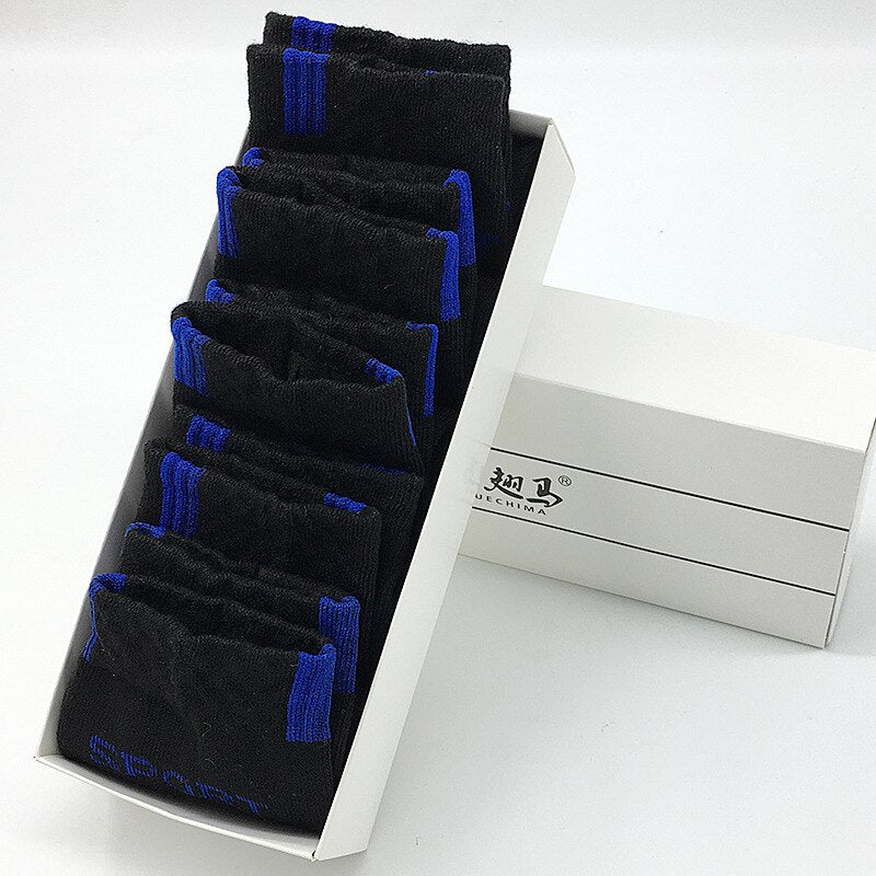 5 Pairs Men's Sport Socks Set, Cotton Breathable Absorbent Socks Pack
