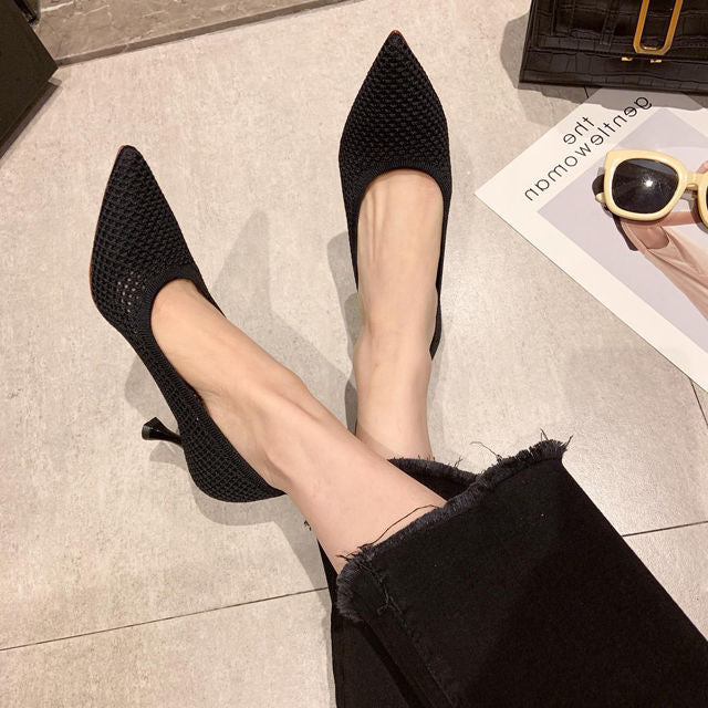Woven Mesh Breathable Women's Pumps