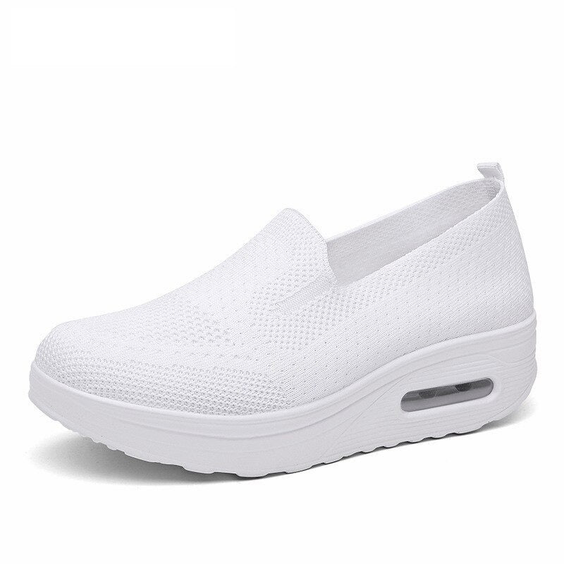 Women's Mesh Platform Shoes - Loafers