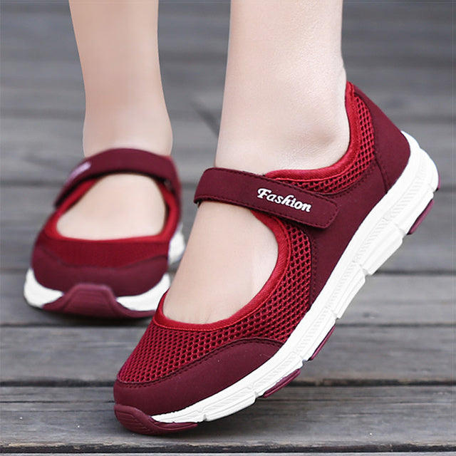 Super Light Women Breathable Flat Shoes - Casual Sneakers