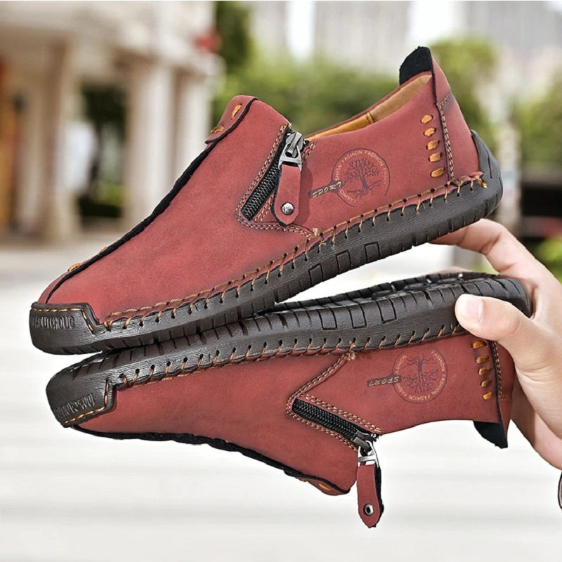 Men's Soft Leather Casual Shoes. Comfortable Handmade Loafers