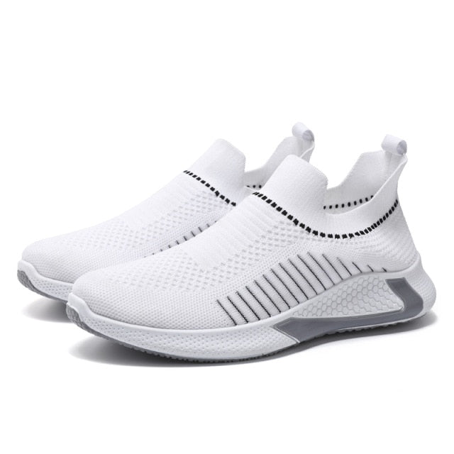 Men's Sports Running Shoes. Breathable, Woven, Shock Absorbent Casual