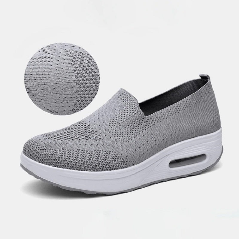 Women's Mesh Platform Shoes - Loafers