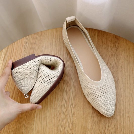 Women Casual Soft Breathable Mesh Flat Shoes