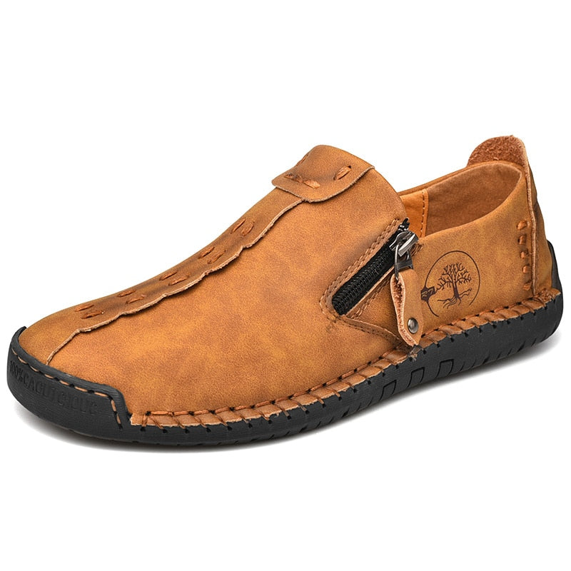 Men's Soft Leather Casual Shoes. Comfortable Handmade Loafers