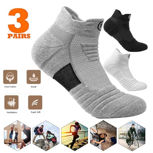 Premium Men Cycling Sport Ankle Socks, 3 Pairs