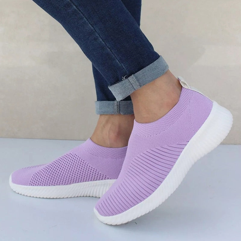 Women Knitted Socks Slip On Shoes