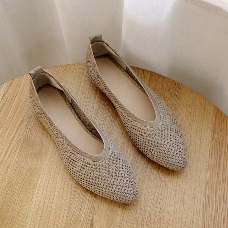 Women Casual Soft Breathable Mesh Flat Shoes