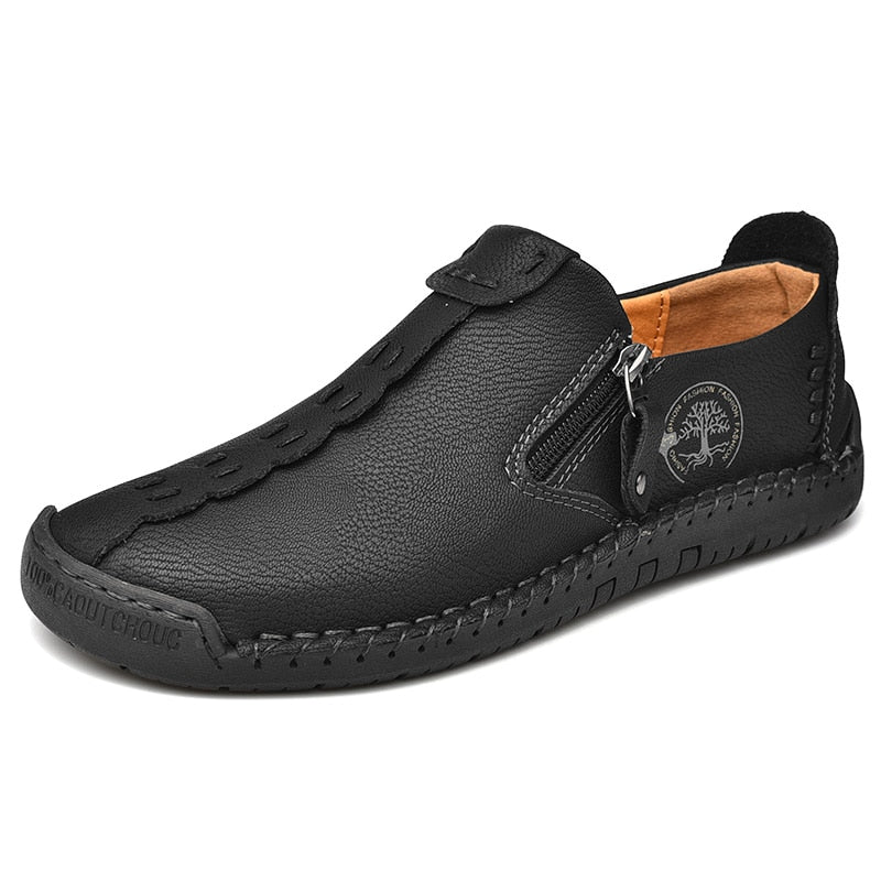 Men's Soft Leather Casual Shoes. Comfortable Handmade Loafers