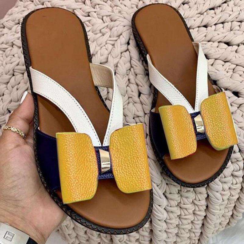 Butterfly-Knot Casual Flat Slip-on Femme Summer Sandals