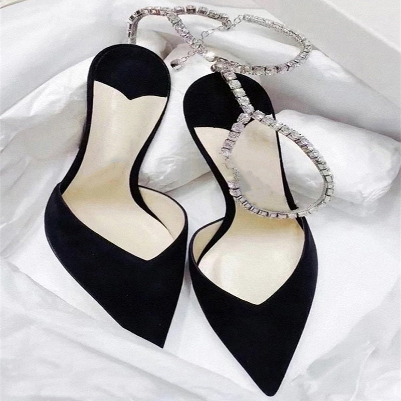 Rhinestones Chains Women Pumps